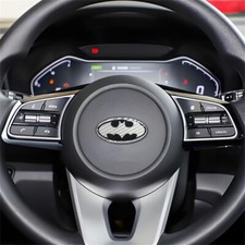 Black Silver Batman Car Steering Wheel Center Emblem Badge Sticker For K2 K3 K5