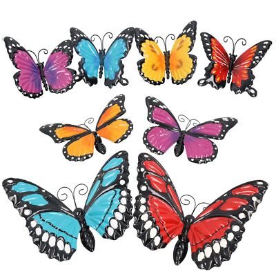 3D Schlagflügel Metall Schmetterling Garten/Haus Wandbild 2 Größen verfügbar