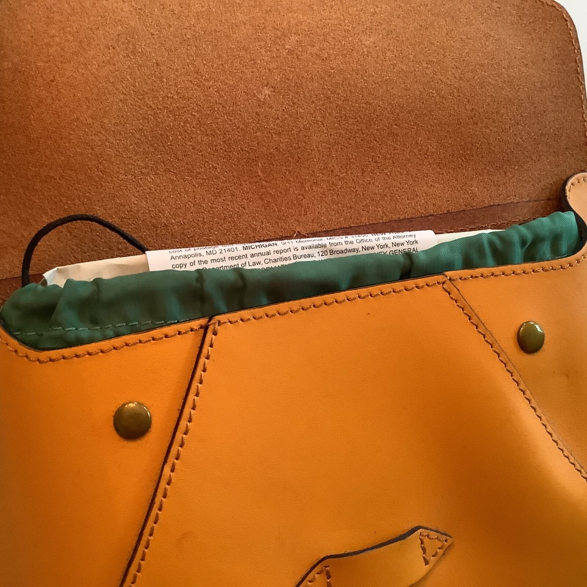 Anthropologie IIIBeCa Mustard Leather Crossbody Bag by Joy Gryson