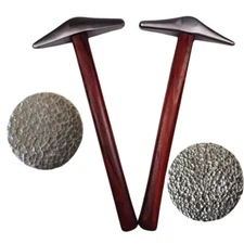 Double Head Jewelry Texturing Hammer for Gold Silver Copper Metalwork Crafting