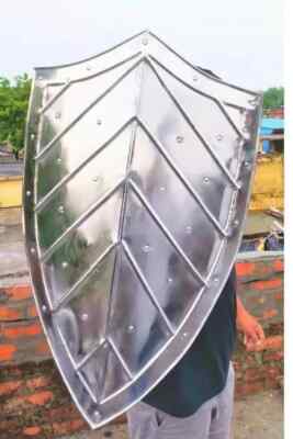 Medieval Knight Shield Leaf Design Templar Armor Shield Handmade Halloween Gift