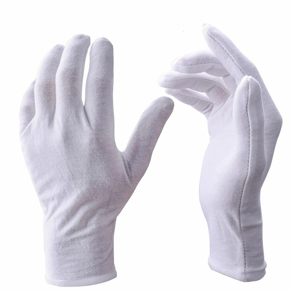 White cotton cleaning gloves deals
