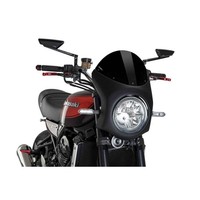 Puig SEMI-FAIRED Screen FUR Kawasaki Z900RS 18-20 SCHWARZ-CARBON