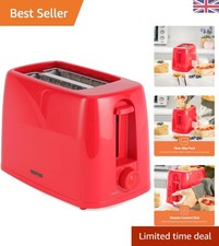 Easy Clean High Lift Red Toaster - Perfect for Small Spaces & Custom Toasting