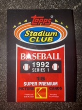 1992 Topps Stadium Club Series 1 Baseball MLB Sealed Pack 15 Cards