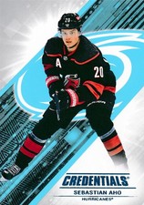 #20 SEBASTIAN AHO 2024-25 Upper Deck Credentials CAROLINA HURRICANES