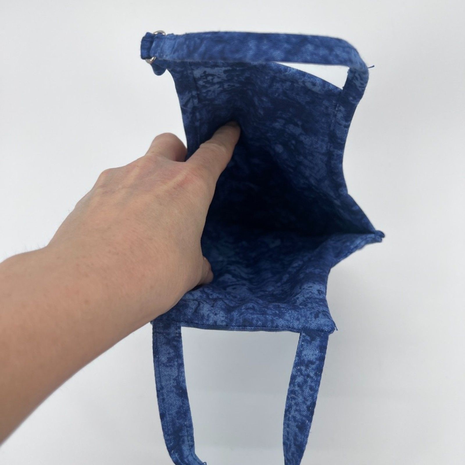 Handmade Patchwork Apron Shaped Bag or Drink Carr… - image 5