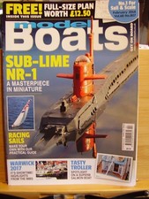 MODEL BOATS MAGAZINE FEBRUARY 2018  JANUS BOZO FERRIES PLAN SALMON BOAT SUB LIME