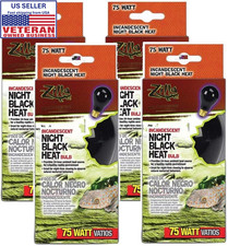 Night Black Incandescent Heat Bulbs, 75 Watts 4 Pack