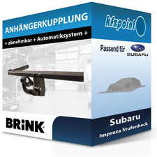 Für Subaru Impreza Stufenheck 1992-10.2000 BRINK Anhängerkupplung abnehmbar neu