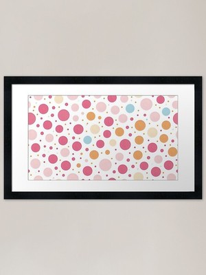 Pastellfarbene Punkte Muster Gerahmt Gerahmt Wandbild Poster Leinwanddruck Bild