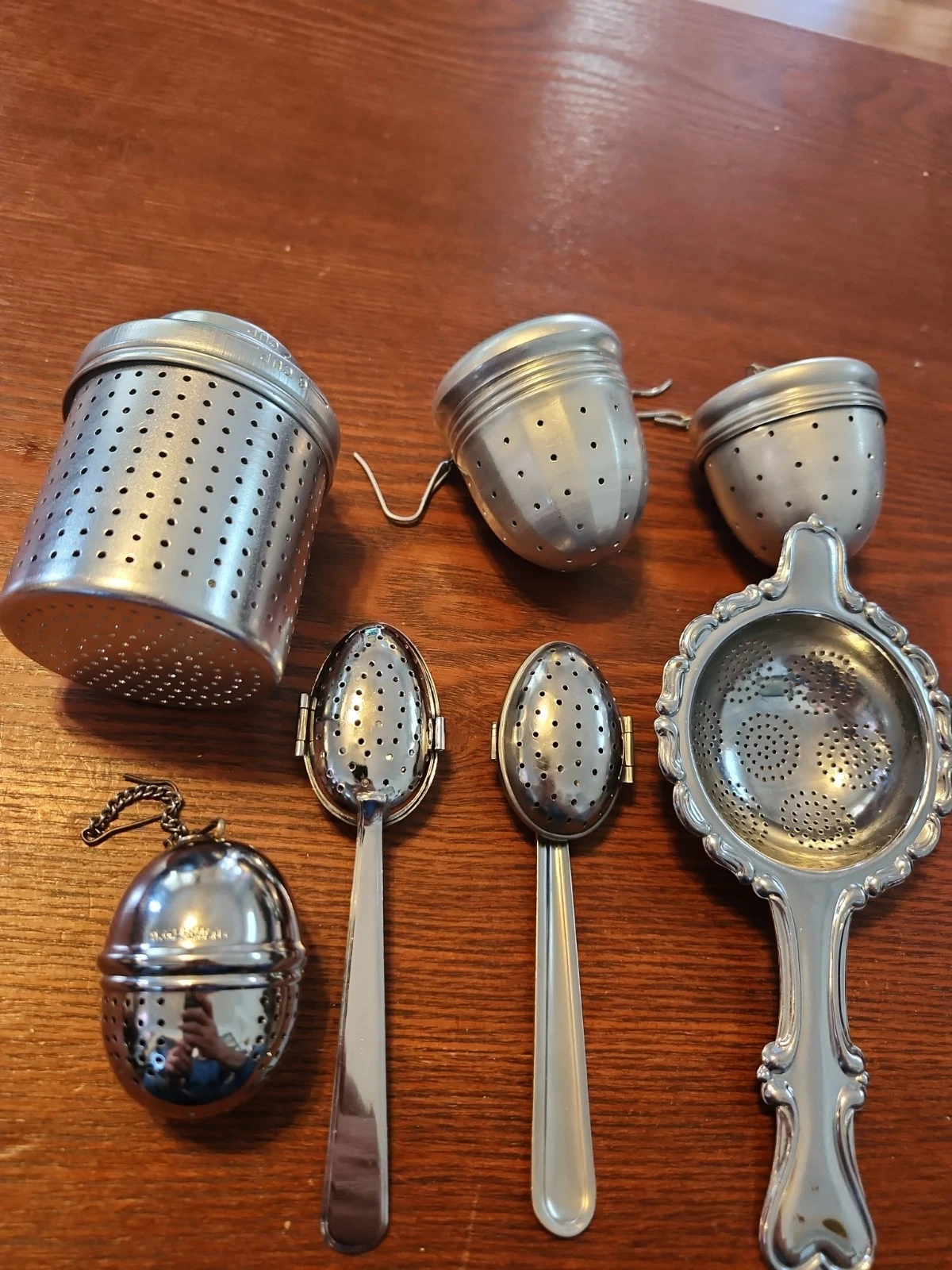 7 vintage Tea Strainer spoon lot,W.Germany,Alfra Italy