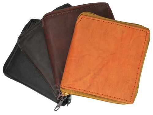 Cartera plegable con cremallera y monedero a presión para hombre - Imagen 4 de 4