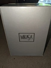 Mikasa Uptown Crystal Water Wine Goblet Glasses Set Of  Four In Original Box 9” 