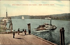 East Haddam CT Connecticut Steamboat Landing  Ferry c1900-20s Vintage Postcard