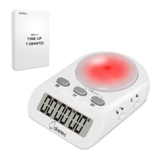 dretec Learning Digital Timer 199h59m59s Countdown Study Timer White