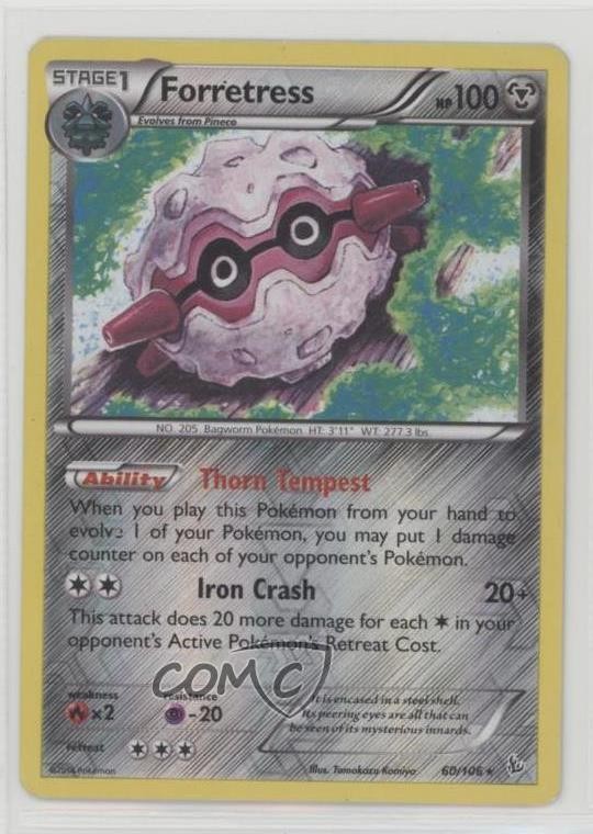 Forretress Reverse Foil Pokemon XY Flashfire #60