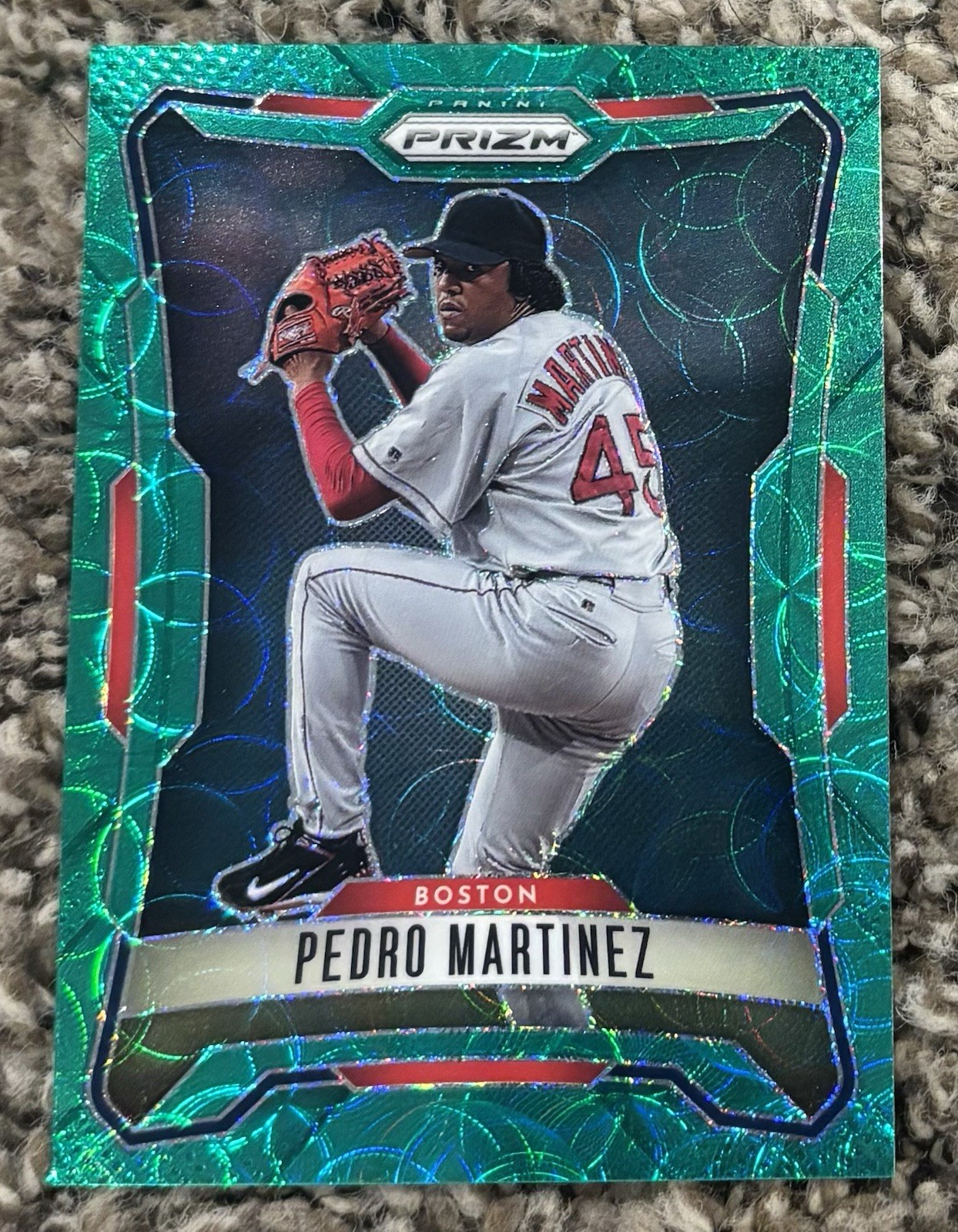PEDRO MARTINEZ 2026 Panini Prizm Green Scope Prizm #23/75 Boston RED SOX
