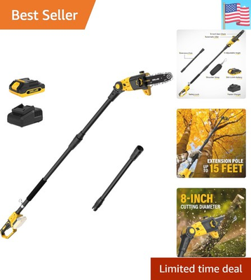 #ad #ad Pole Saw 8 Inch Pole Saw for Tree Trimming Cordless 15 FT Max Auto Oiling... $136.60