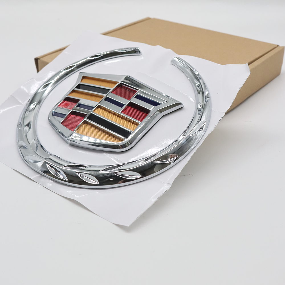 Chrome Shop Sticker 6.1in Chrome Front Grille Emblem Badge Sticker For Escalade SRX CTS CT6 ...