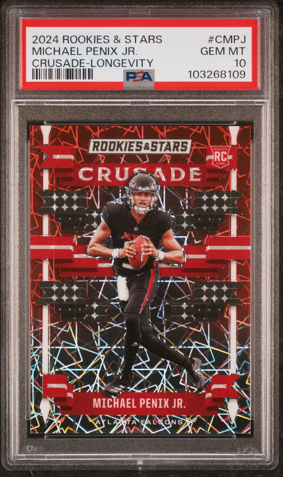 Michael Penix Panini Rookies & Stars Crusade #CMPJ Longevity