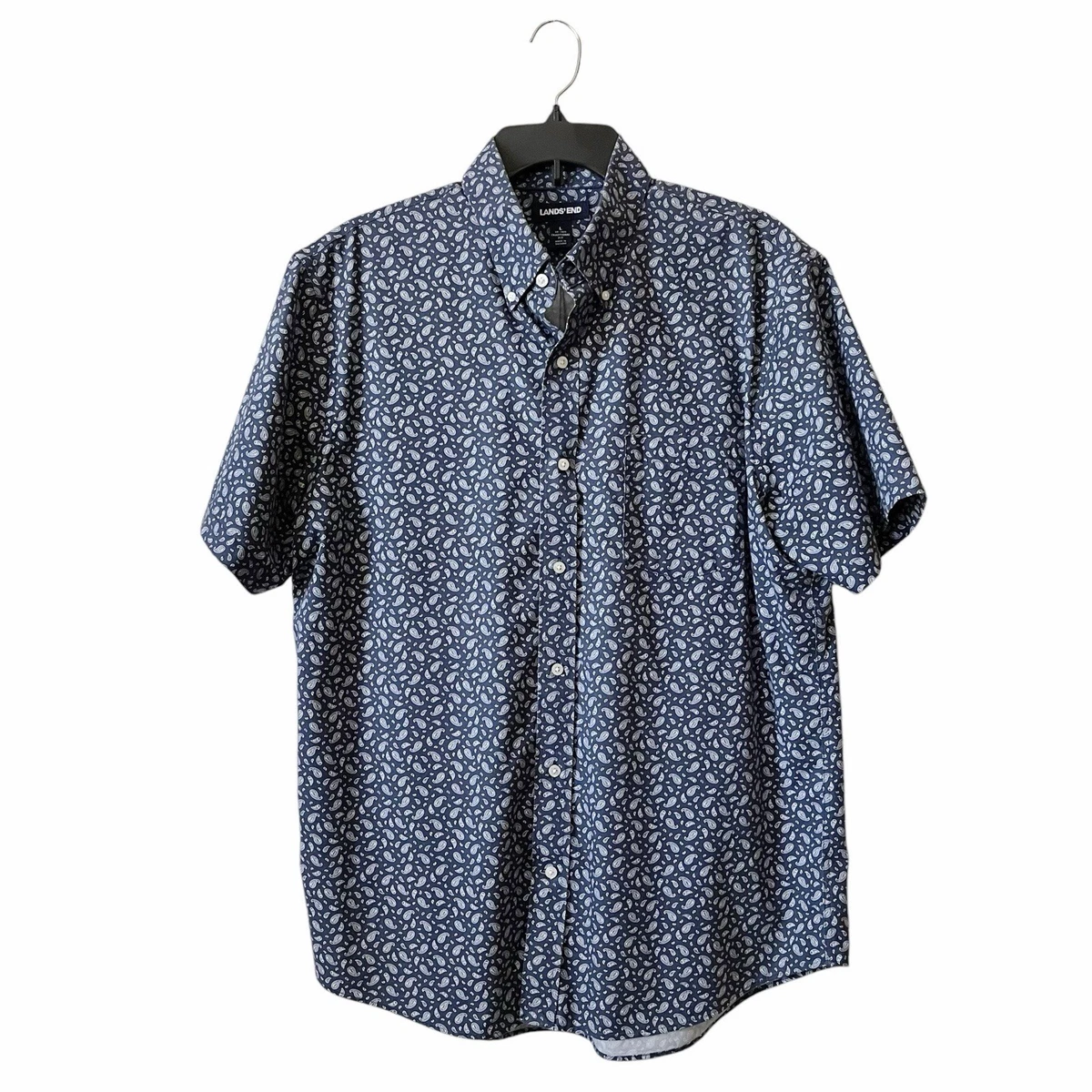 Lands' End Paisley Casual Button-Down Shirts for Men for sale | eBay