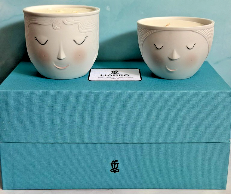 Lladro Scented Candle Set Better Together Handmade Fine Porcelain NWB RRP £205