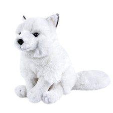 Polarfuchs Kuscheltier wei&szlig; sitzend 26 cm Pl&uuml;schtier Pl&uuml;schfuchs Stofftier