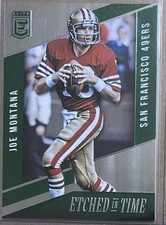 Joe Montana 2016 Donruss Elite - Etched in Time  #ET-JM Green Foil
