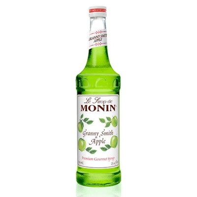 Monin Granny Smith Apple Syrup 25.4 Fl Oz Tart Sweet Flavor for Cocktails