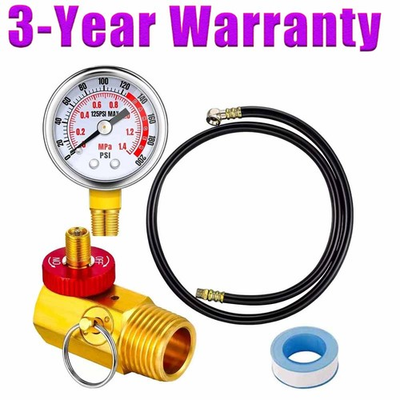 #ad #ad Air Tank Valve Kit with Gauge Air Tank Repair Kit with 1.6quot; Pressure Gauge Hose $16.99