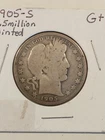 1905-S Better Date Barber Half Dollar, Good+ Condition