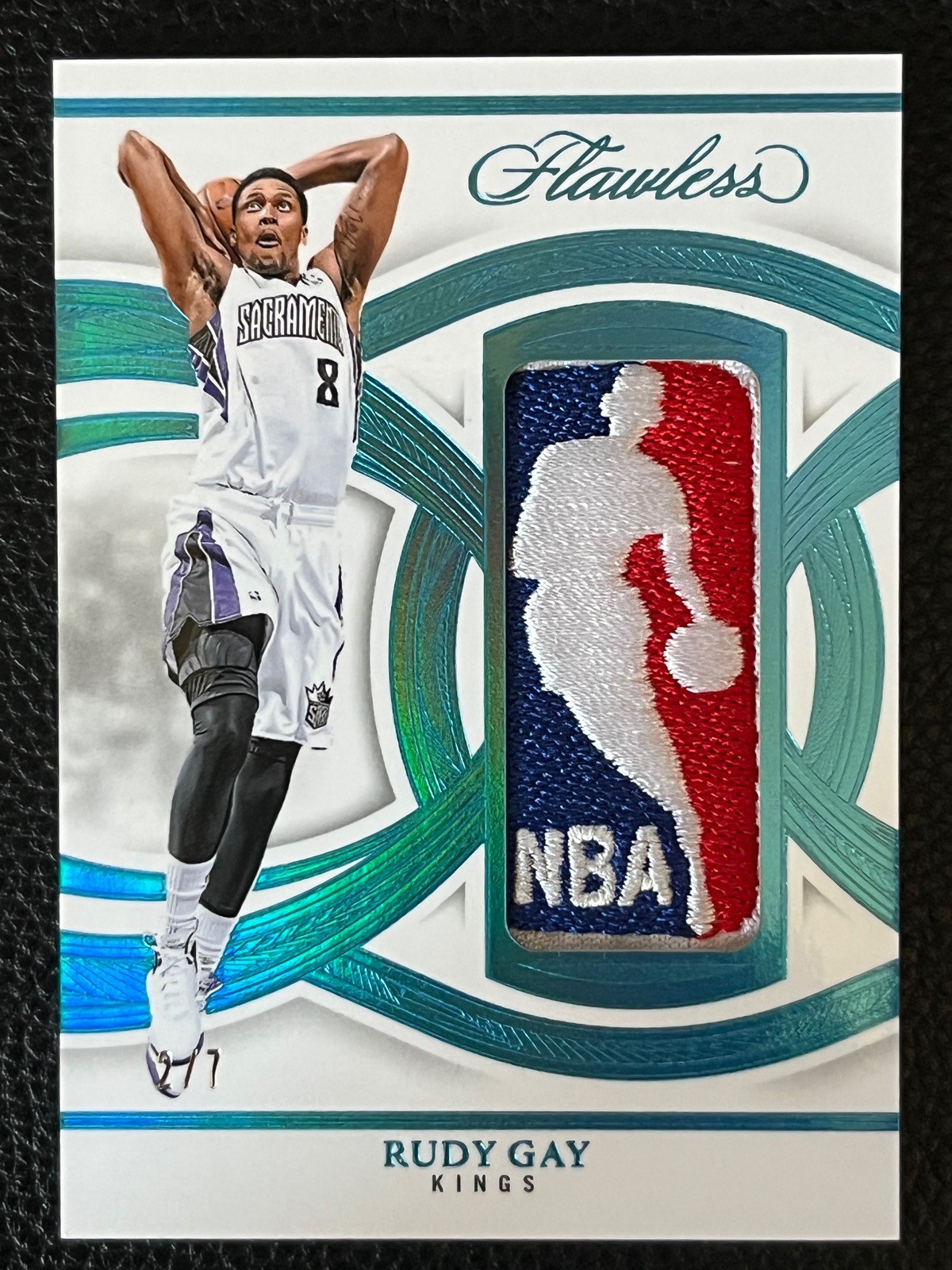 Rudy Gay Sacramento Kings 2024-25 Panini Flawless Patch NBA Logoman 2/7