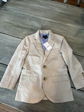Crewcuts J Crew Factory Thompson Beige Cotton Blend Blazer Sport Coat Boys 4-5