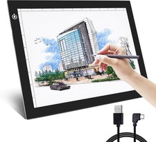 NXENTC A4 Tracing Light Pad, Ultra-Thin Box USB black, black
