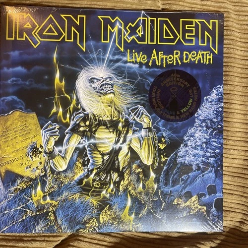 Iron Maiden Live After Death 40th Anniversary 2 LP 1 Blue 1 Yellow Vinyl SEALED