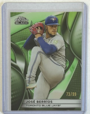 2025 Topps Chrome Black Jose Berrios Green Refractor #/99 Blue