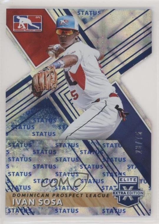 2019 Panini Elite Extra Edition Status Blue Die-Cut 23/75 Ivan Sosa #210 6q5