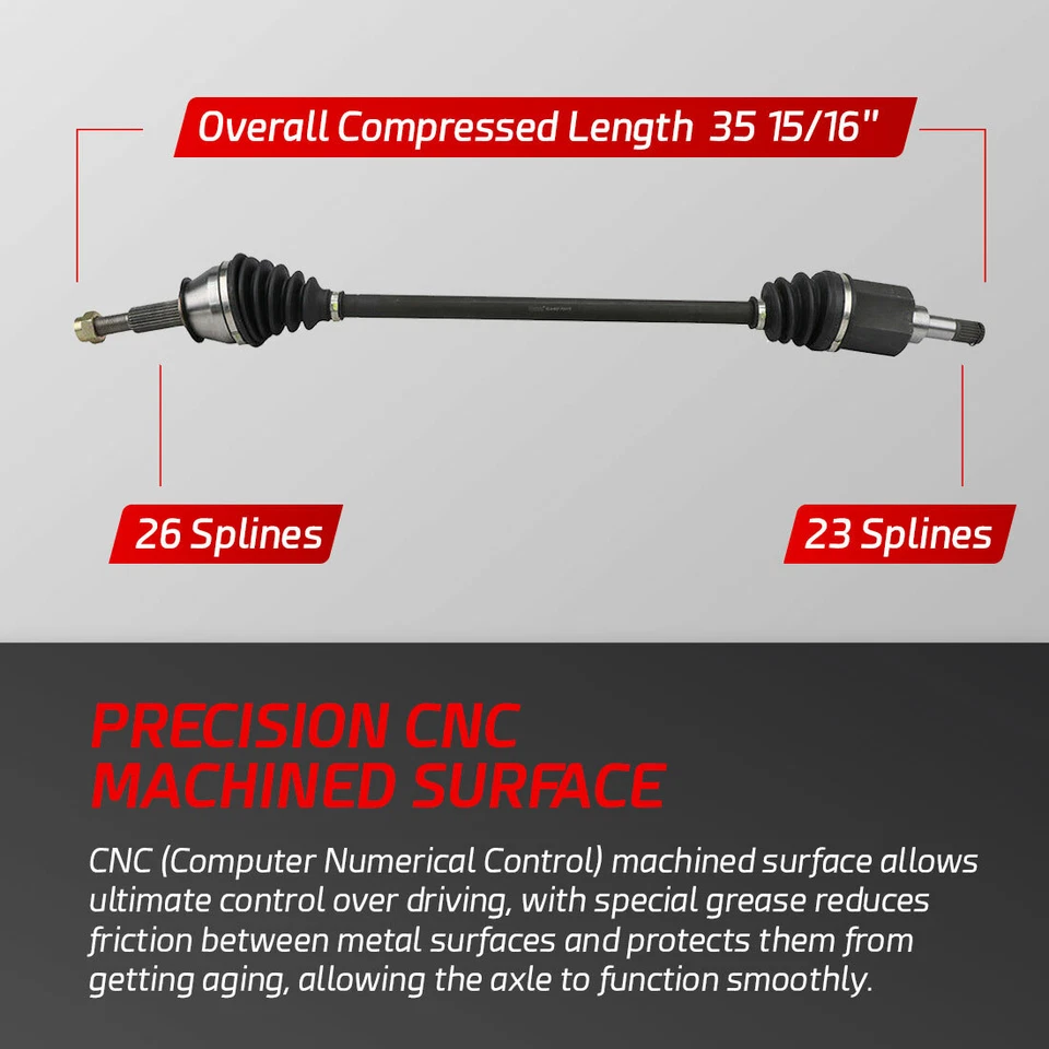 Medio eje CV del lado del pasajero delantero derecho para Ford Tempo Mercury Topaz 1991 Foto 2 de 4