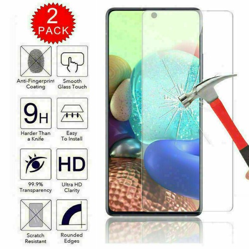For Samsung Galaxy A02S A21 A21S A51 A71 5G Tempered Glass Screen Protector Film - Photo 25 sur 34