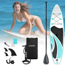 SUDOO 10FT Inflatable Stand Up Paddle Board 6' Thick Blow Up SUP Paddle Board GN
