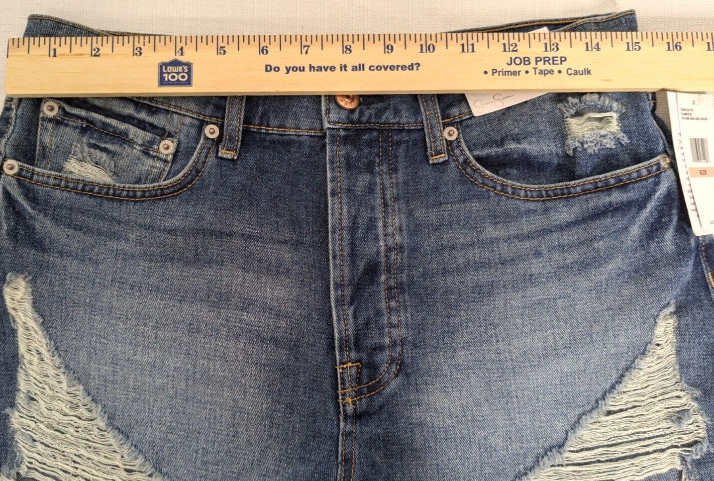 Jessica Simpson Womens Hug Me Distressed Denim Jean Shorts Size 6/28 Blue $69.50 thumbnail 8