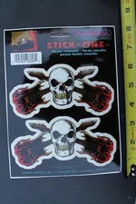 Chroma OG Guitar Skull Skeleton Death Rare Vintage 90's DHD STICKER - Sheet of 2