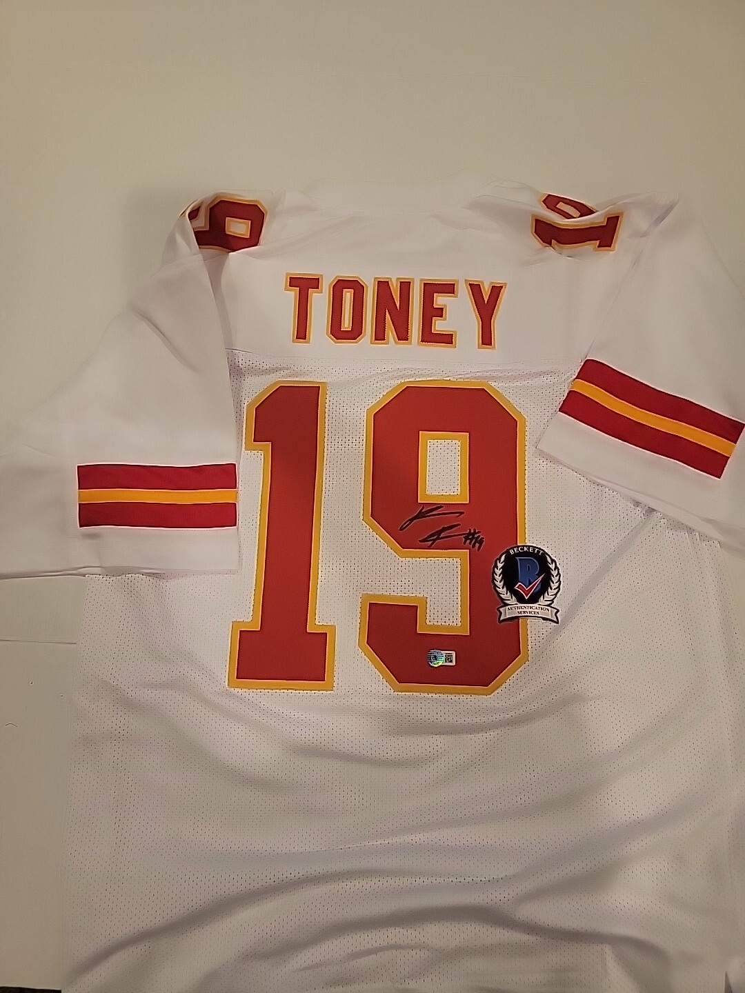 Kadarius Toney Autographed Signed Kansas City Chiefs Stitched Jersey White Beckett 