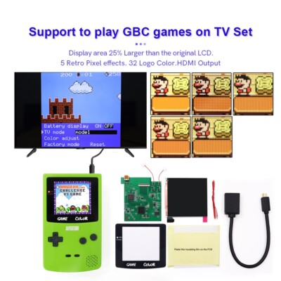 720P HDMI-compatible with TV Q5 HD IPS LCD Backlight KIT For Game Boy Color GBC