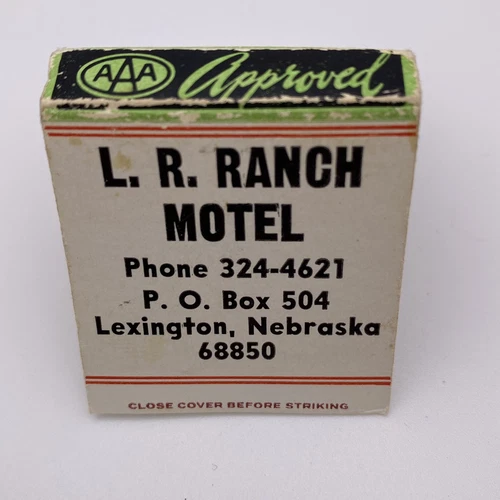 Vintage Full Matchbook - L R Ranch Motel - Lexington, Nebraska 68850 - Picture 4 of 4