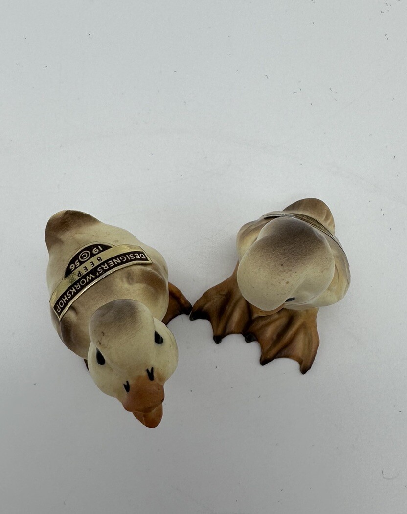 HTF Vintage Monrovia Hagen Renaker DW Duckling Willie And Beep w