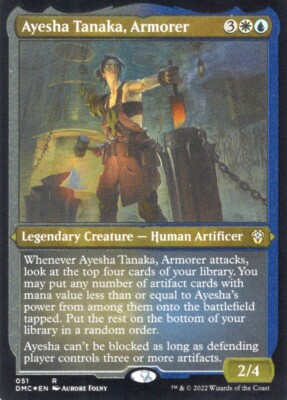 3X AYESHA TANAKA, ARMORER 051 FOIL ETCHED DOMINARIA UNITED NM X3 yourdeckbuilder