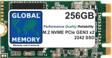 256GB M.2 2242 PCIe Gen3 x2 NVMe B m KEY SSD FOR LAPTOPS/PCs/SERVERS/ W'STATIONS