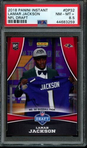 2018 Panini Instant NFL Draft #DP32 Lamar Jackson PSA NM-MT+ 8.5